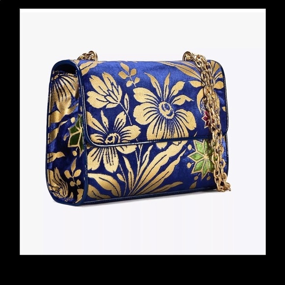 TORY BURCH FLEMING COSMIC FLORAL LG SHOULDER BAG - Picture 3 of 11